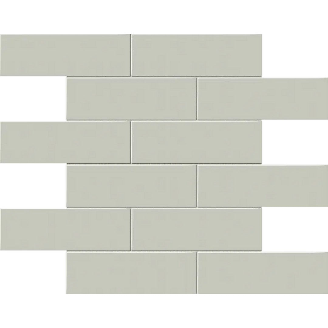 Arizona S-Series 11.6" x 11.75" Glossy Glazed Porcelain 2x6" Staggered Mosaic