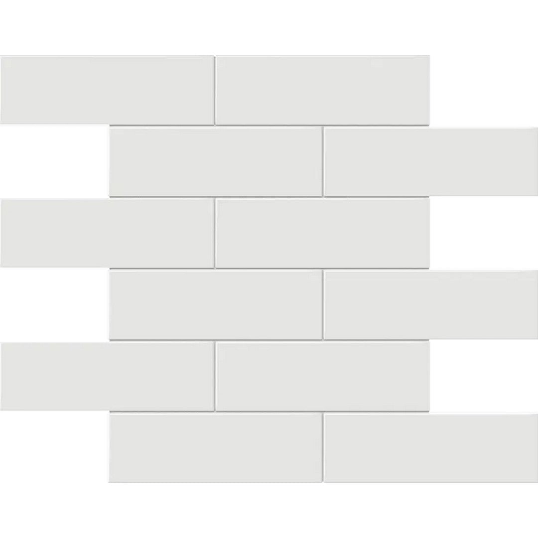 Arizona S-Series 11.6" x 11.75" Glossy Glazed Porcelain 2x6" Staggered Mosaic