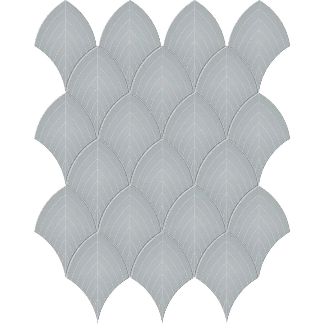 Arizona S-Series 12" x 12" Glossy Glazed Porcelain Scallop Mosaic