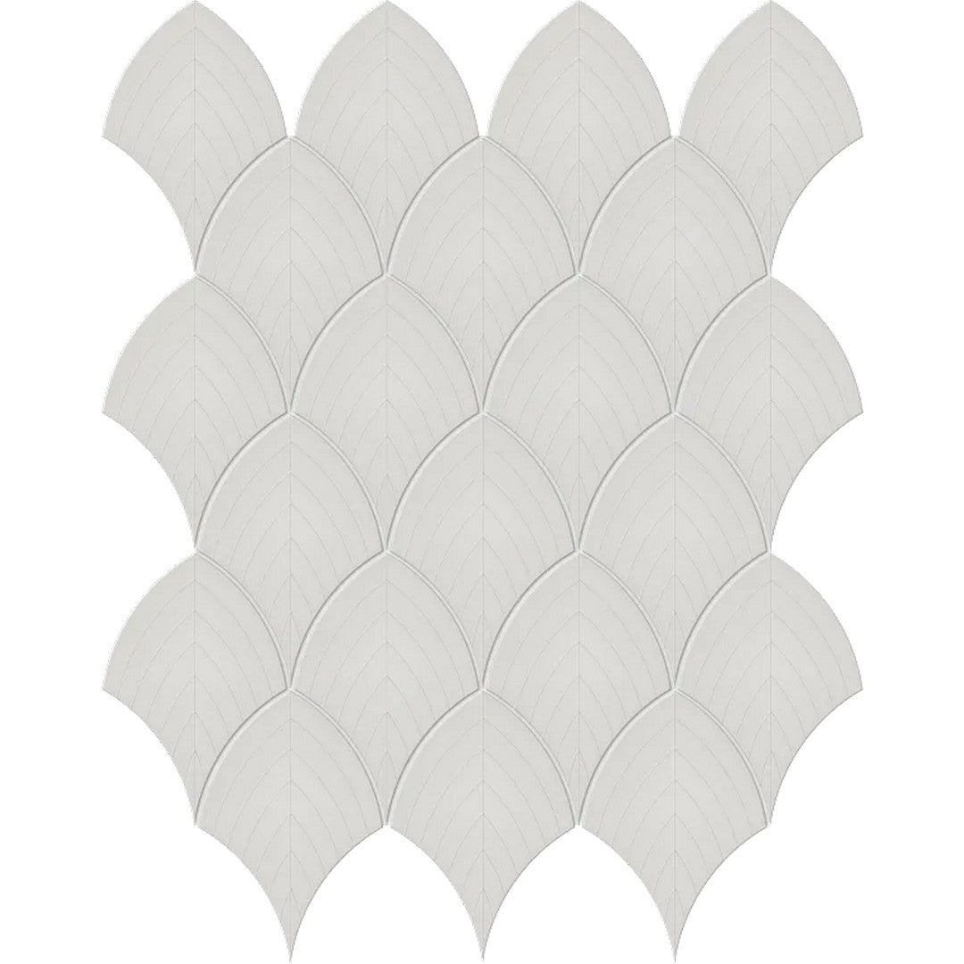 Arizona S-Series 12" x 12" Glossy Glazed Porcelain Scallop Mosaic