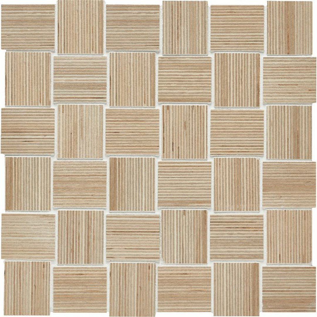 Arizona Shibusa 11.75" x 11.85" Porcelain 2" Basketweave Mosaic