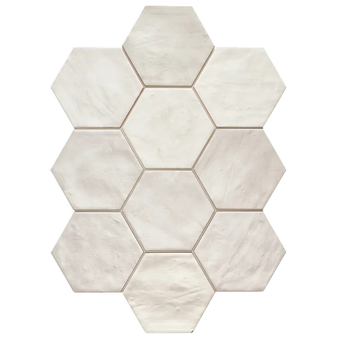 Arizona Spark 6" x 7" Matte Ceramic Hexagon Wall Tile