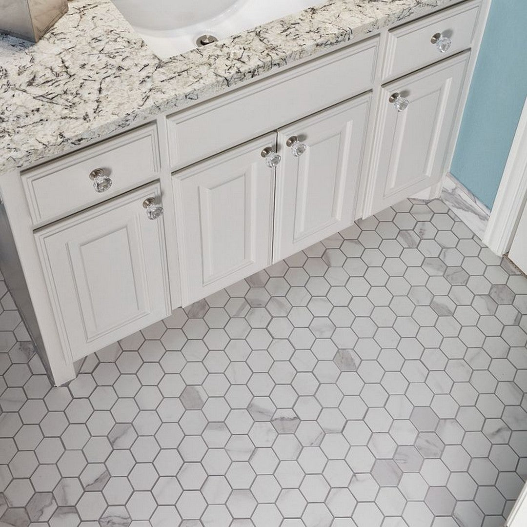 Arizona-Themar-2.37-x-2.37-Matte-Rectified-Glazed-Porcelain-Hexagon-Mosaic-Crema-Marfil