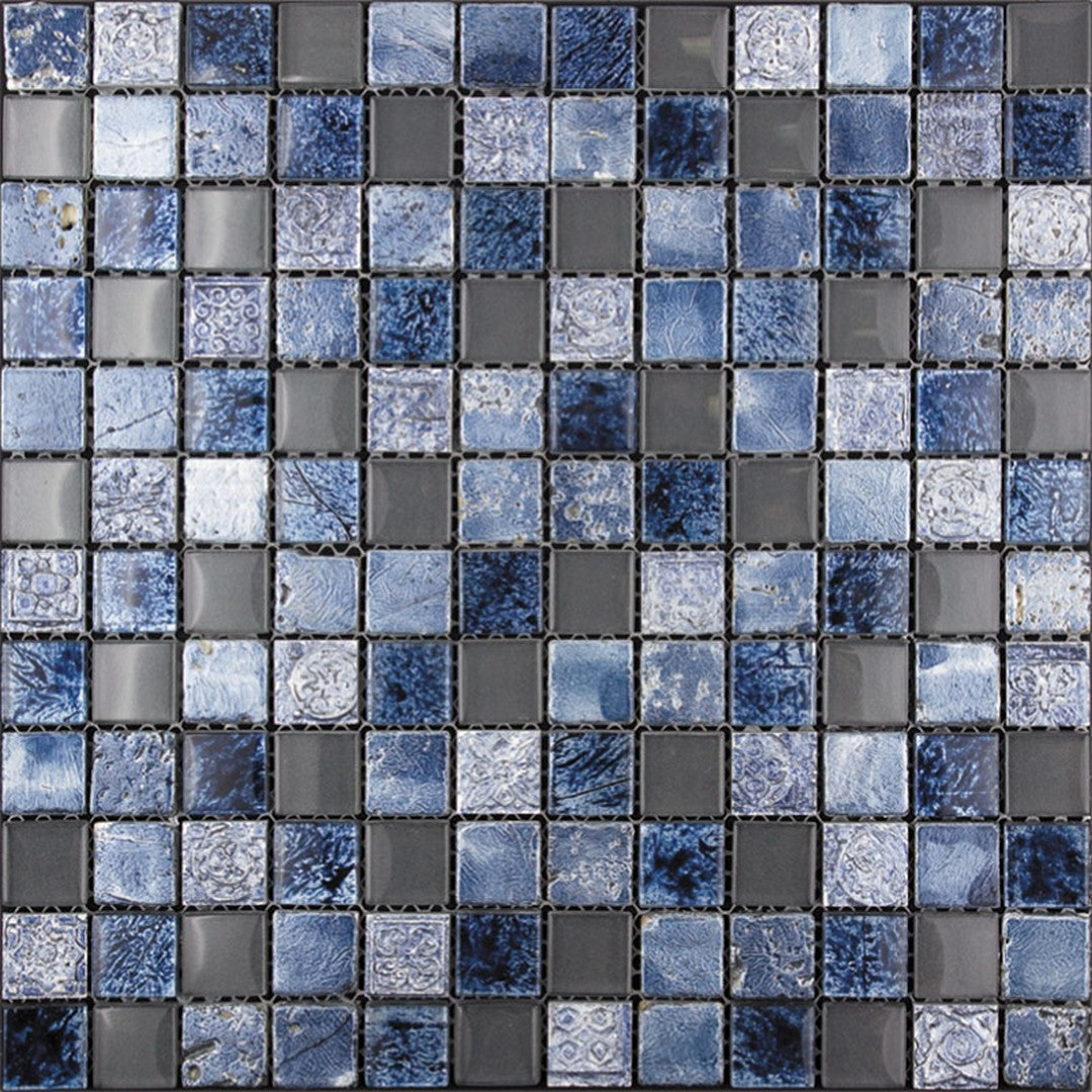 MiR Inka 11.7" x 11.7" Glass & Resin & Stone 0.9" Mosaic