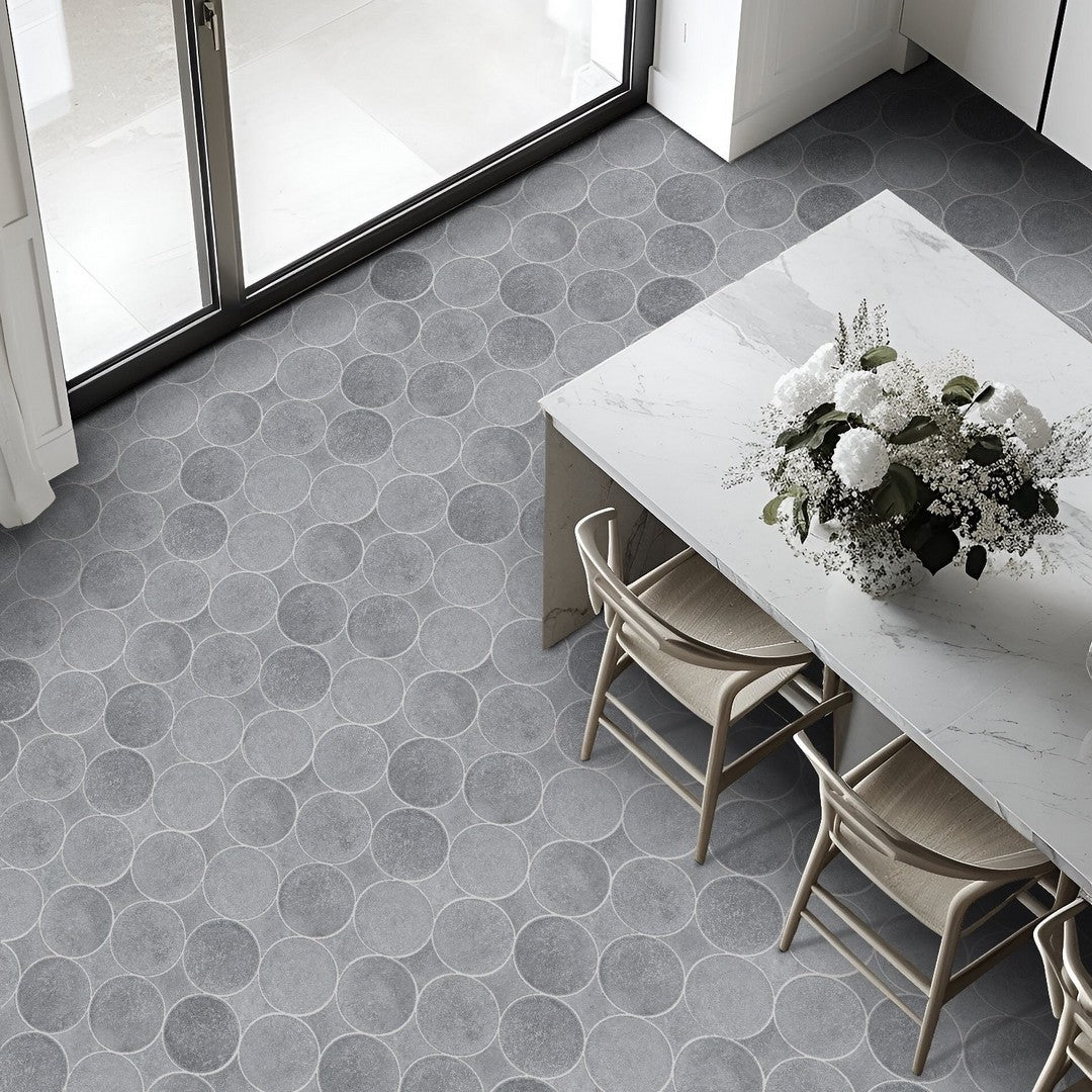 Bati-Orient-12-x-12-Interlocking-Concrete-Circle-Mosaic-Grey