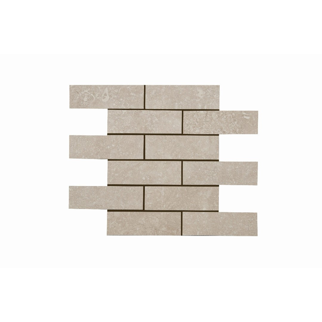 Crossville Beljn 12" x 15" Unpolished Porcelain 2x6" Brick Mosaic