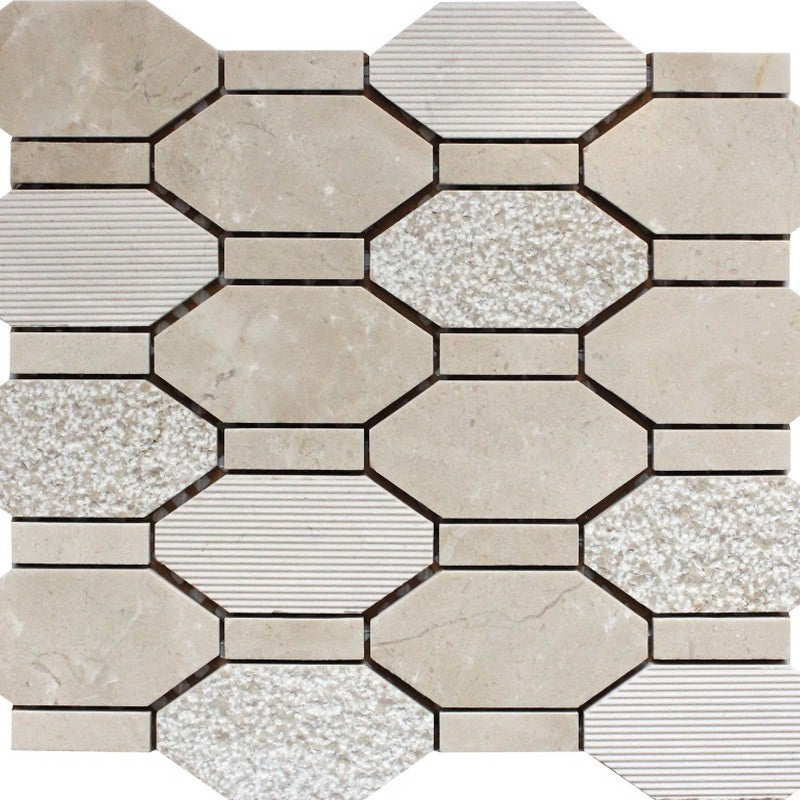 MiR Bali 11" x 12.2" Natural Stone Mosaic