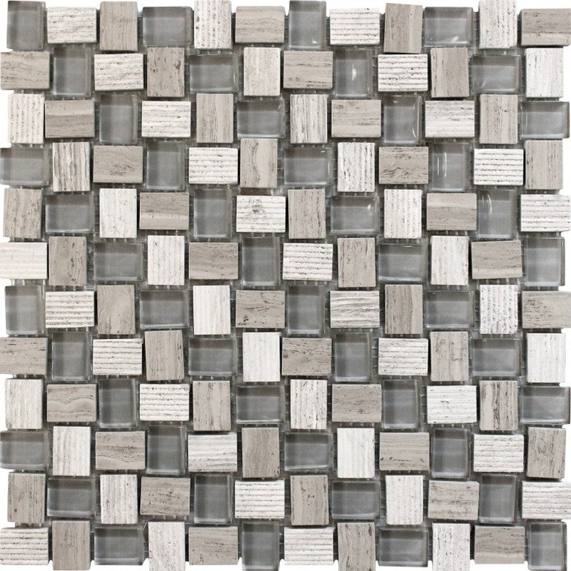 MiR Bali 11.8" x 11.8" Glass & Stone Mosaic