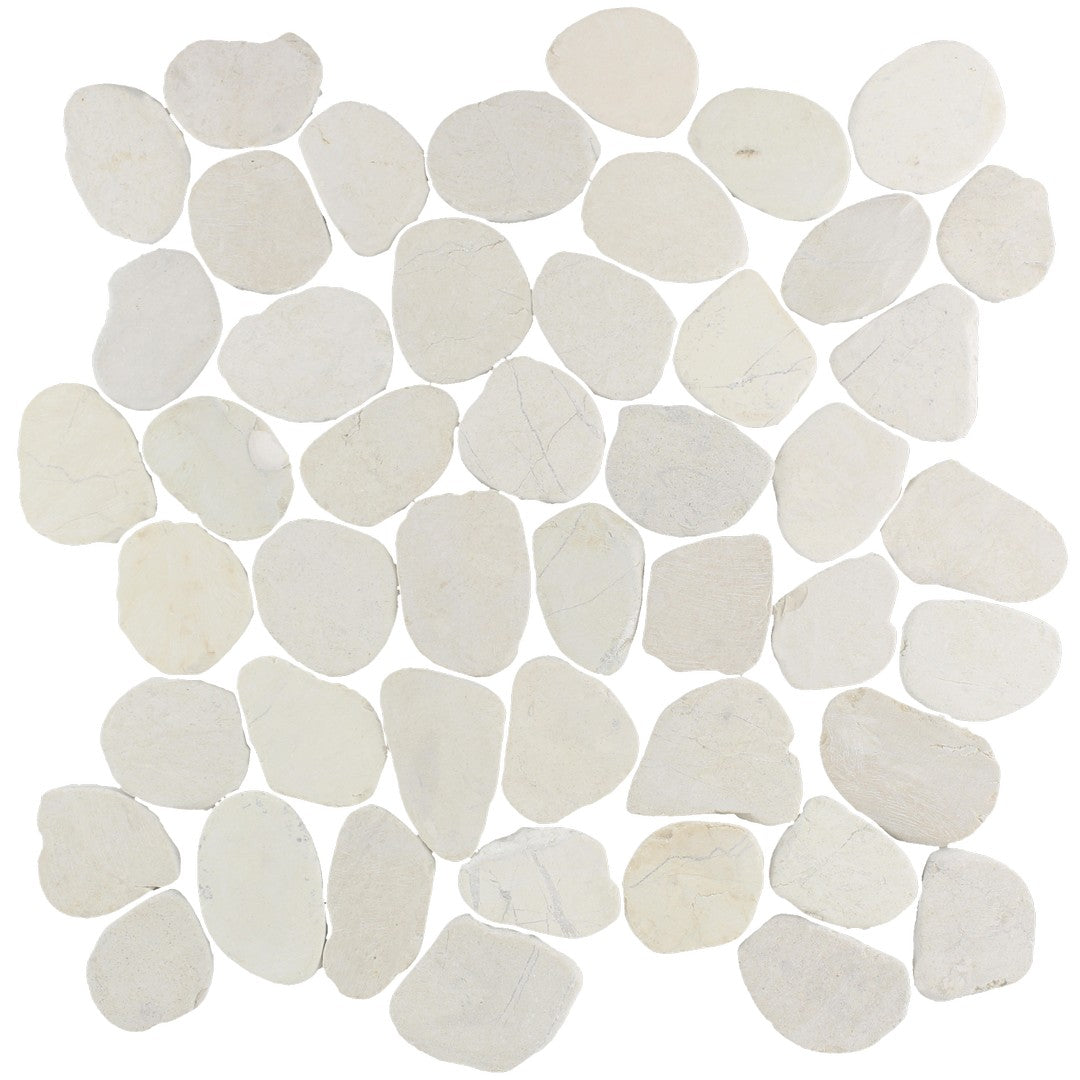 Tesoro Beachstones 11.75" x 11.75" Interlocking Sliced Natural Stone Mosaic