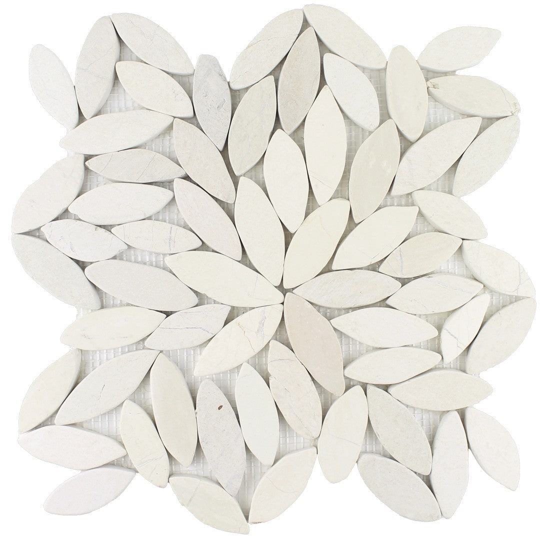 Tesoro Ocean Stones 11.75" x 11.75" Natural Stone Sliced Flower Mosaic