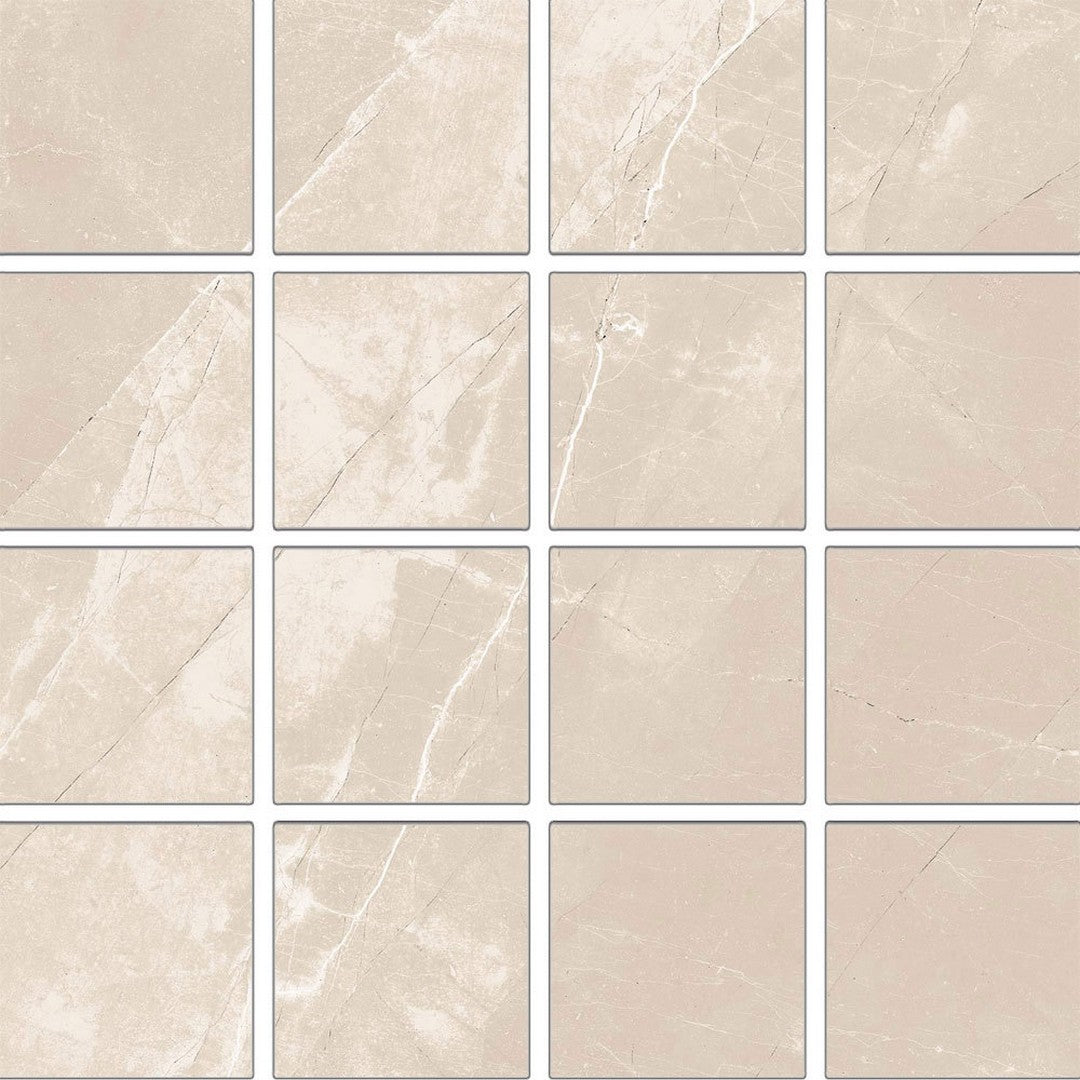 Tesoro Classic Marble 12" x 12" Rectified Polished Porcelain 3" Mosaic