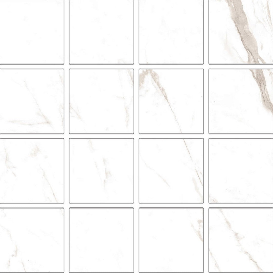 Tesoro Classic Marble 12" x 12" Rectified Polished Porcelain 3" Mosaic