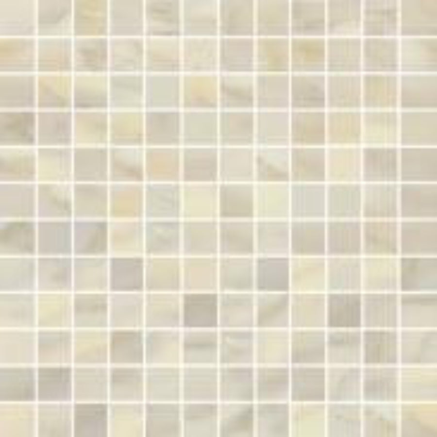 Happy Floors Bardiglio 12" x 12" Natural Porcelain 1" Mosaic