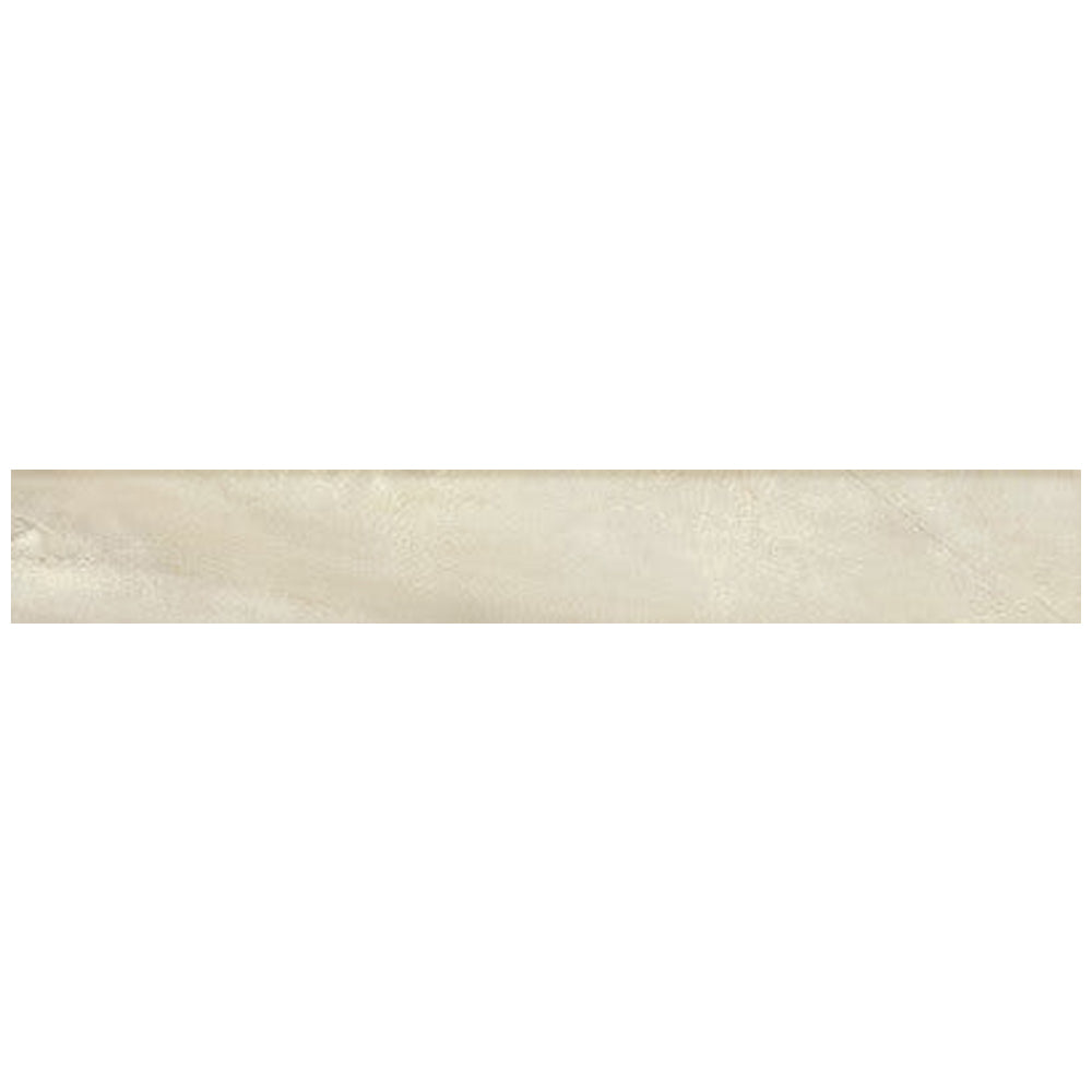 Happy Floors Bardiglio 3" x 24" Rectified Natural Porcelain Bullnose (Sale)