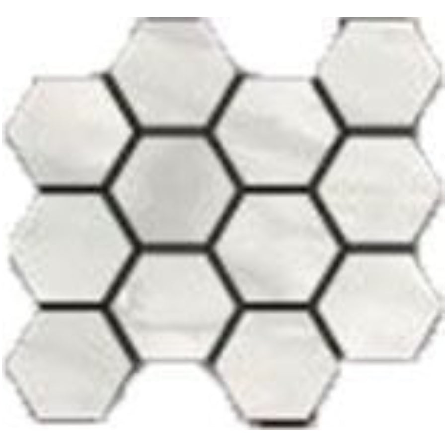 Happy Floors Bardiglio 12" x 14" Polished Porcelain Hexagon Mosaic