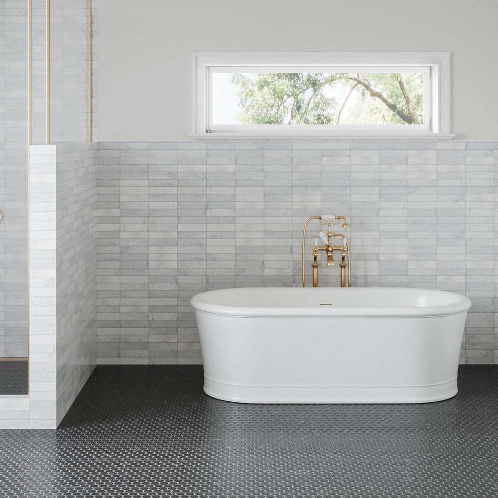 Bedrosians Monet 2" x 8" Honed Marble Decorative Tile