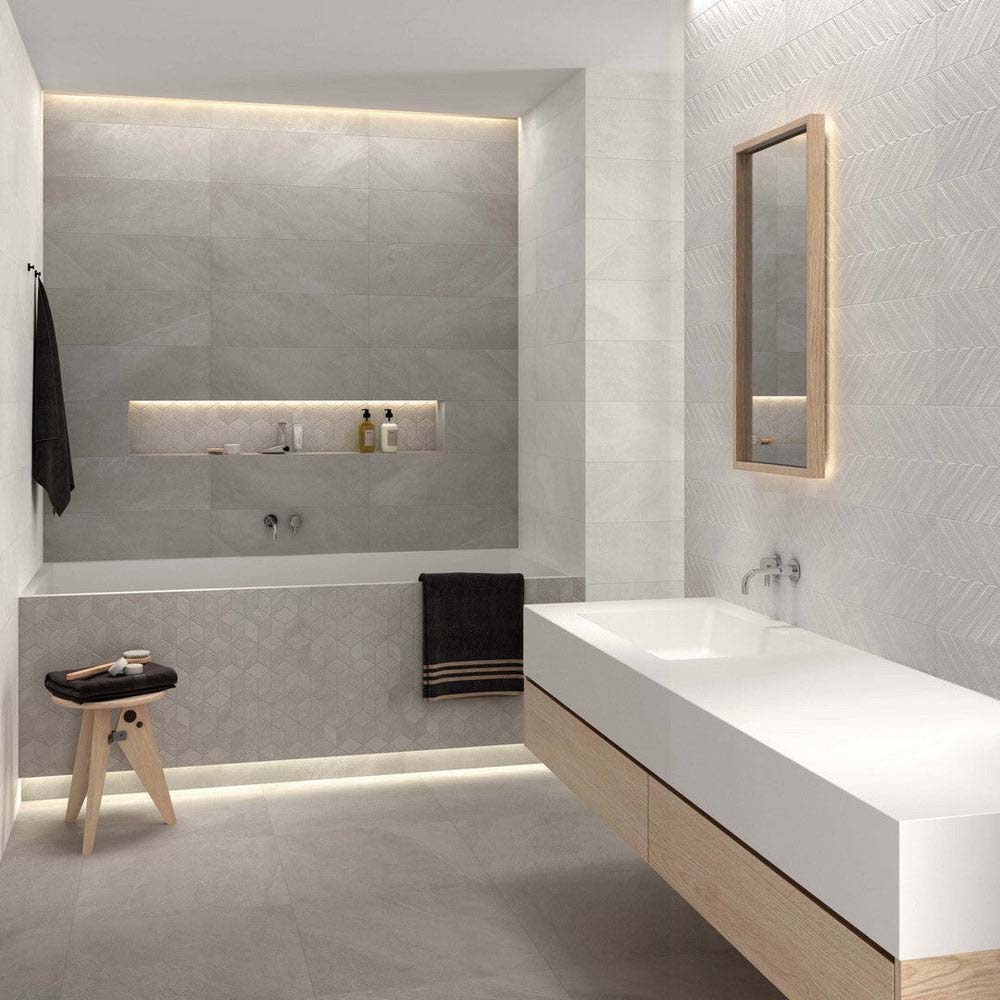 Bedrosians Textuality 16" x 47" Ceramic Wall Tile