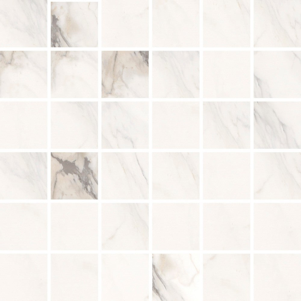 Floors 2000 Bianco Paonazzetto 12" x 12" Matte Porcelain Mosaic 2"