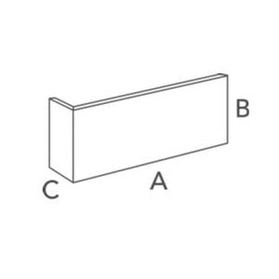 Landmark Ceramics Brick World London 11.65" x 2.95" x 3.75" Matte Porcelain Corner