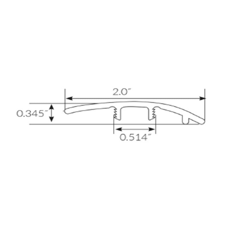 Bruce Lifeseal Classic 2" x 94" Vinyl Reducer