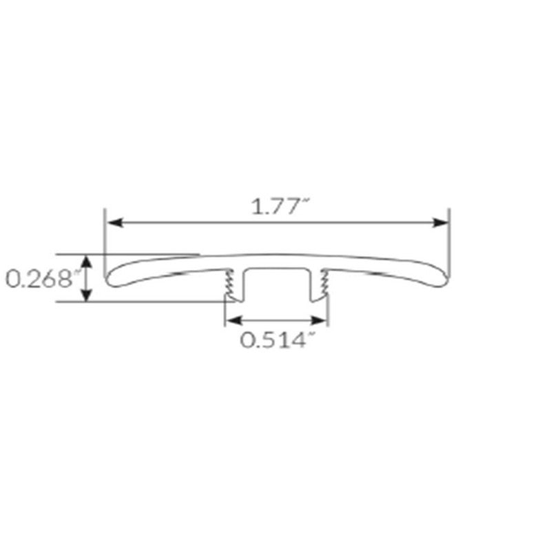 Bruce Lifeseal Classic 1.77" x 94" Vinyl T-molding