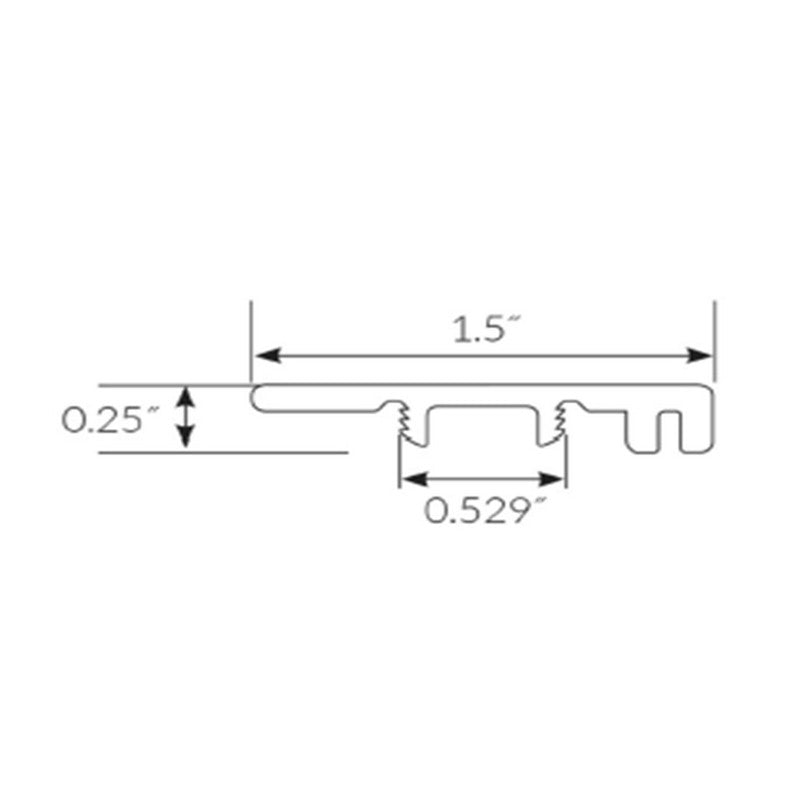 Bruce Lifeseal Classic 1.5" x 94" Vinyl Threshold