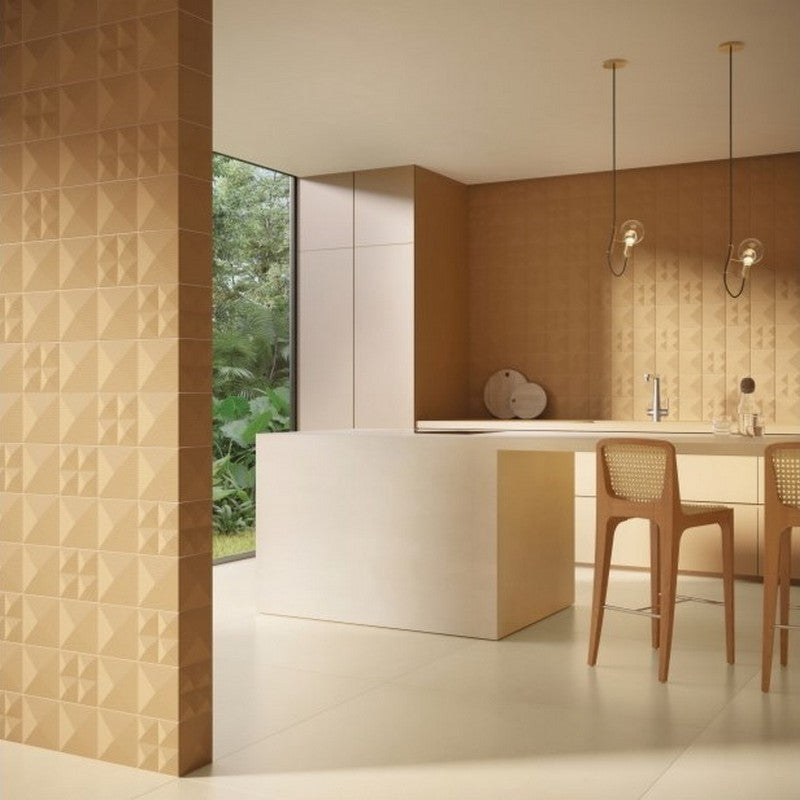 Emser-Prismara-6-x-6-Matte-Dynamic-3D-Mini-Ceramic-Wall-Tile-Sun