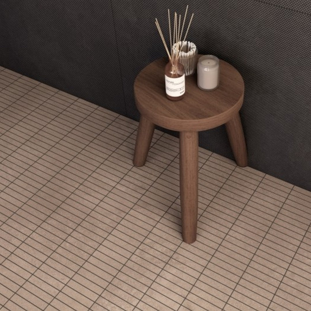 Emser-Agio-12-x-12-Rectified-Matte-1x6-Stack-Porcelain-Mosaic-Duna