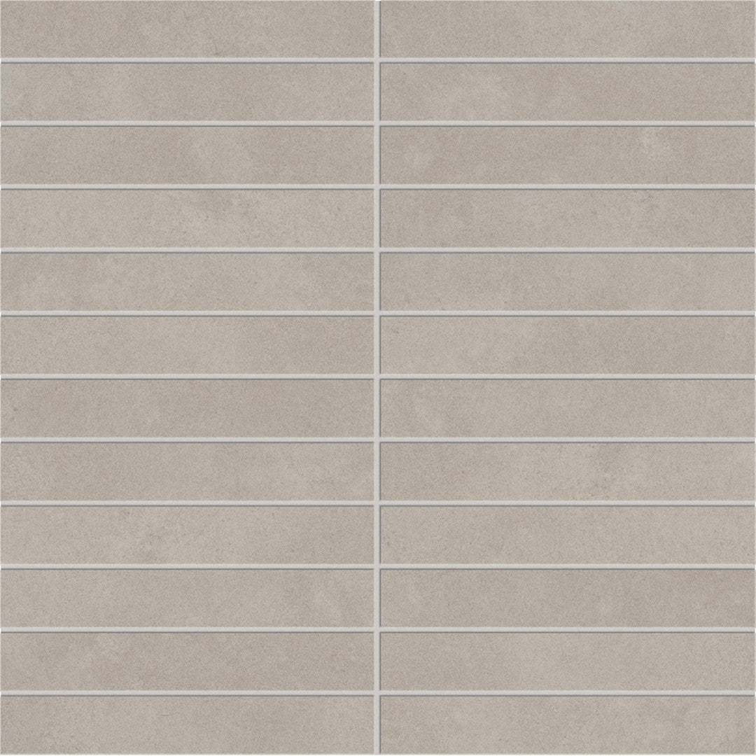 Emser Agio 12" x 12" Rectified Matte 1x6" Stack Porcelain Mosaic