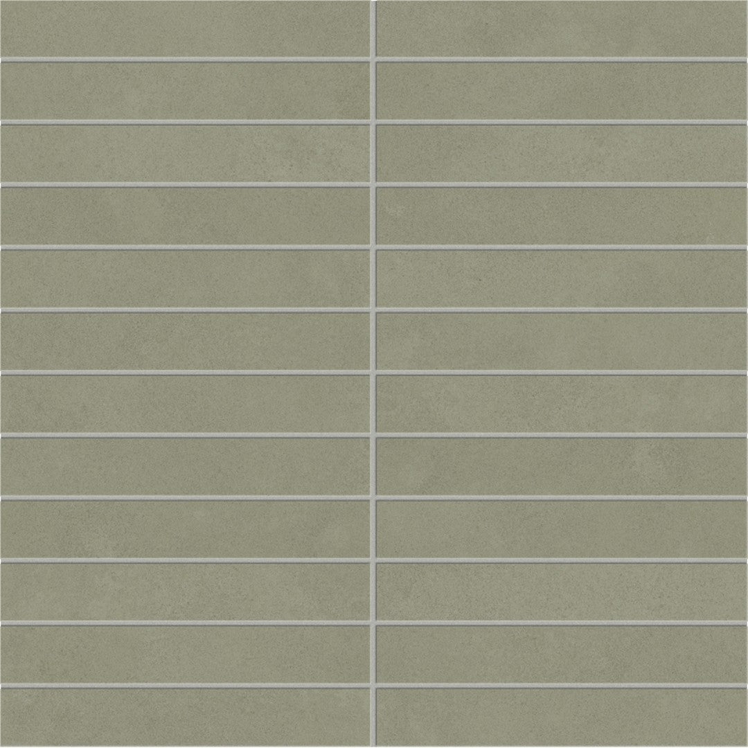 Emser Agio 12" x 12" Rectified Matte 1x6" Stack Porcelain Mosaic