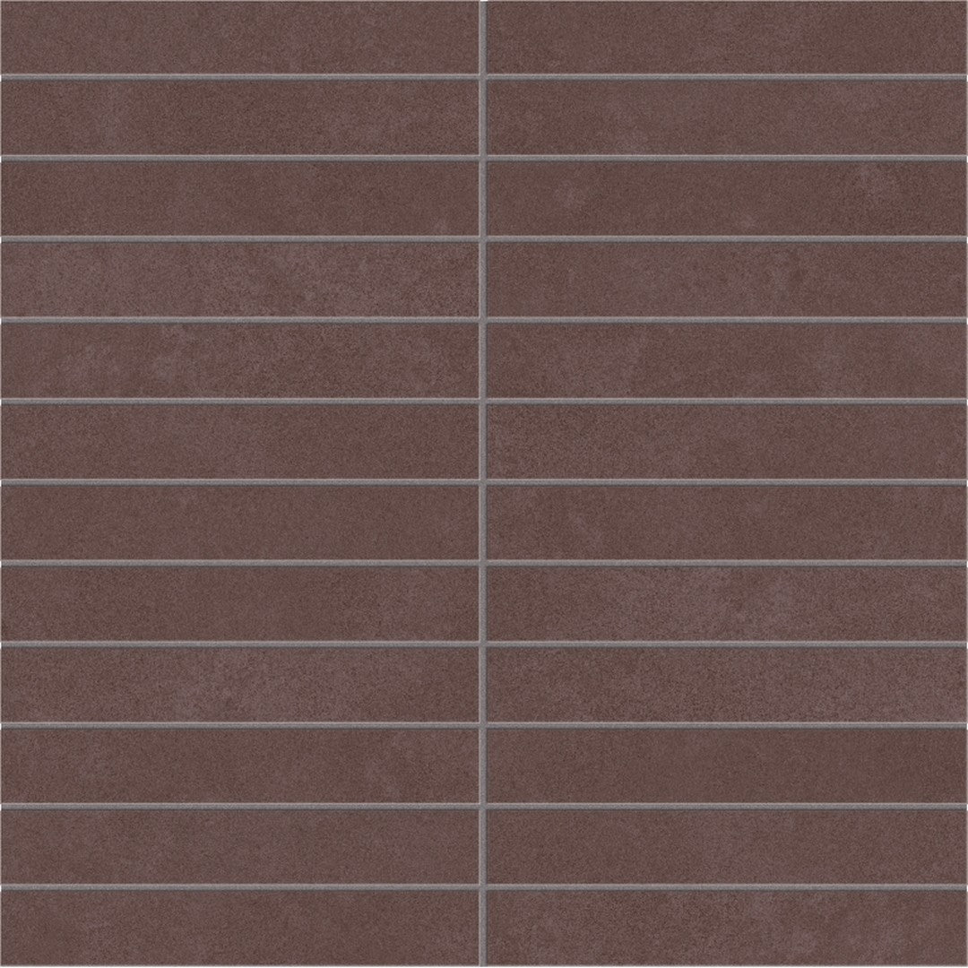 Emser Agio 12" x 12" Rectified Matte 1x6" Stack Porcelain Mosaic