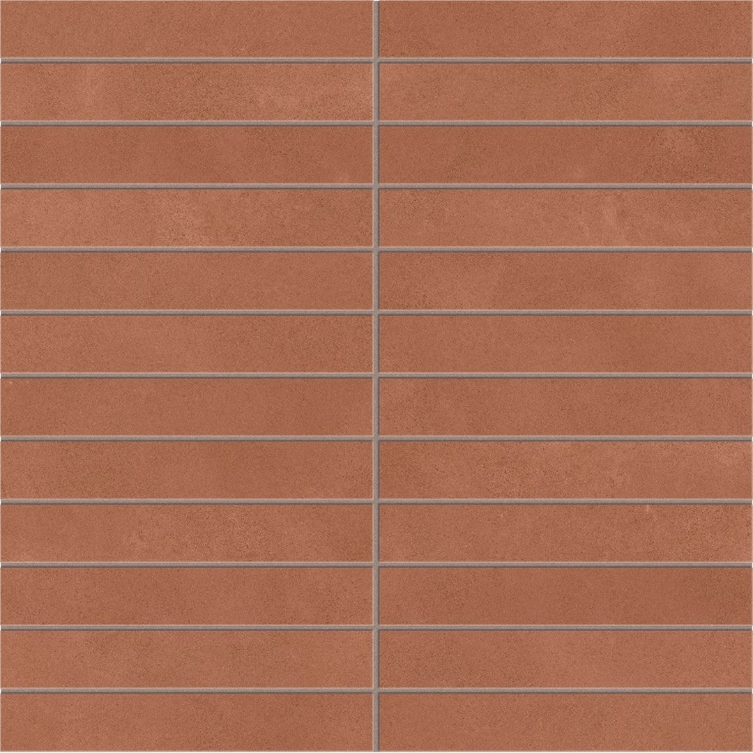 Emser Agio 12" x 12" Rectified Matte 1x6" Stack Porcelain Mosaic
