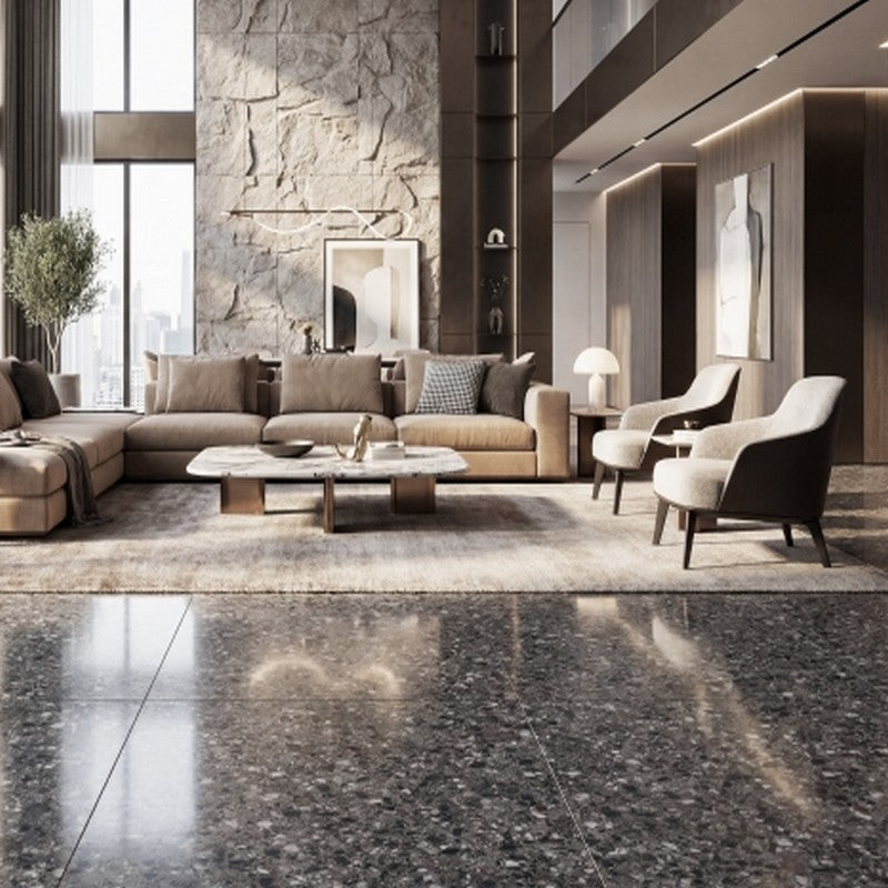 Emser-Milzetti-47-x-47-Rectified-Polished-Porcelain-Tile-Pebble-Dark