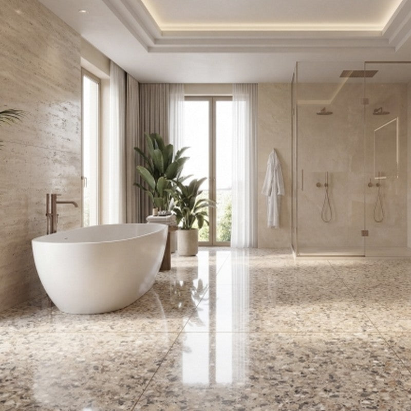 Emser-Milzetti-47-x-47-Rectified-Polished-Porcelain-Tile-Pebble-Linen