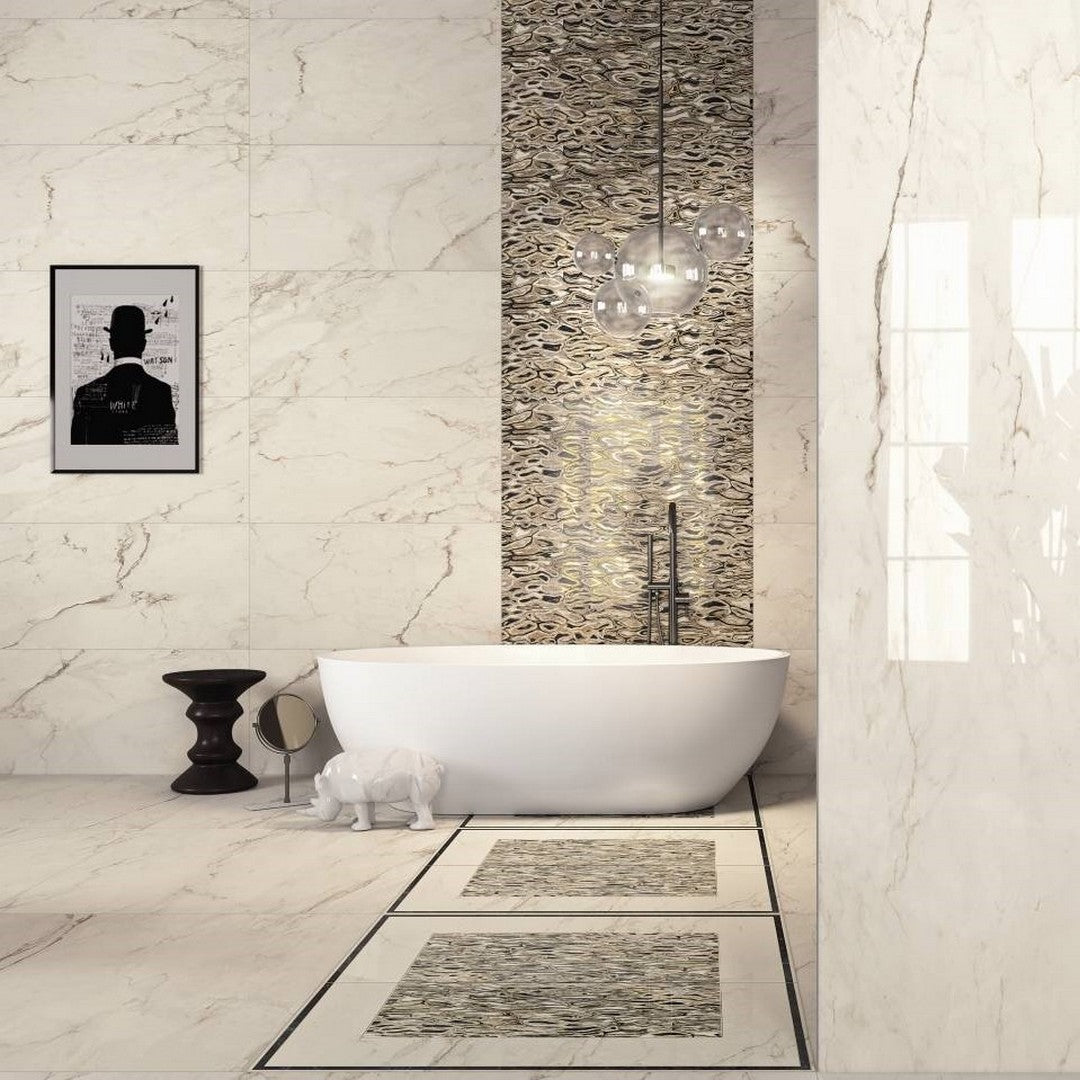 Emser-Zambia-24-x-47-Rectified-Glossy-Deco-Porcelain-Tile-Leopard