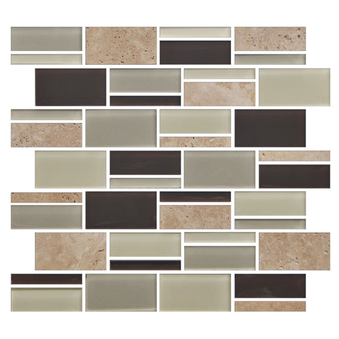 American Olean Color Appeal Glossy 12" x 12" Glass & Stone Mosaic