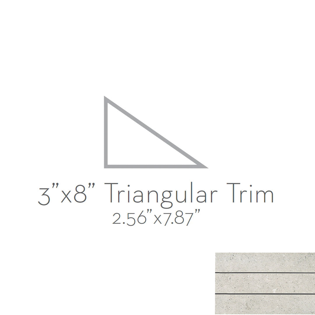 Emser Radiant 3" x 8" Matte Porcelain Angle Trim