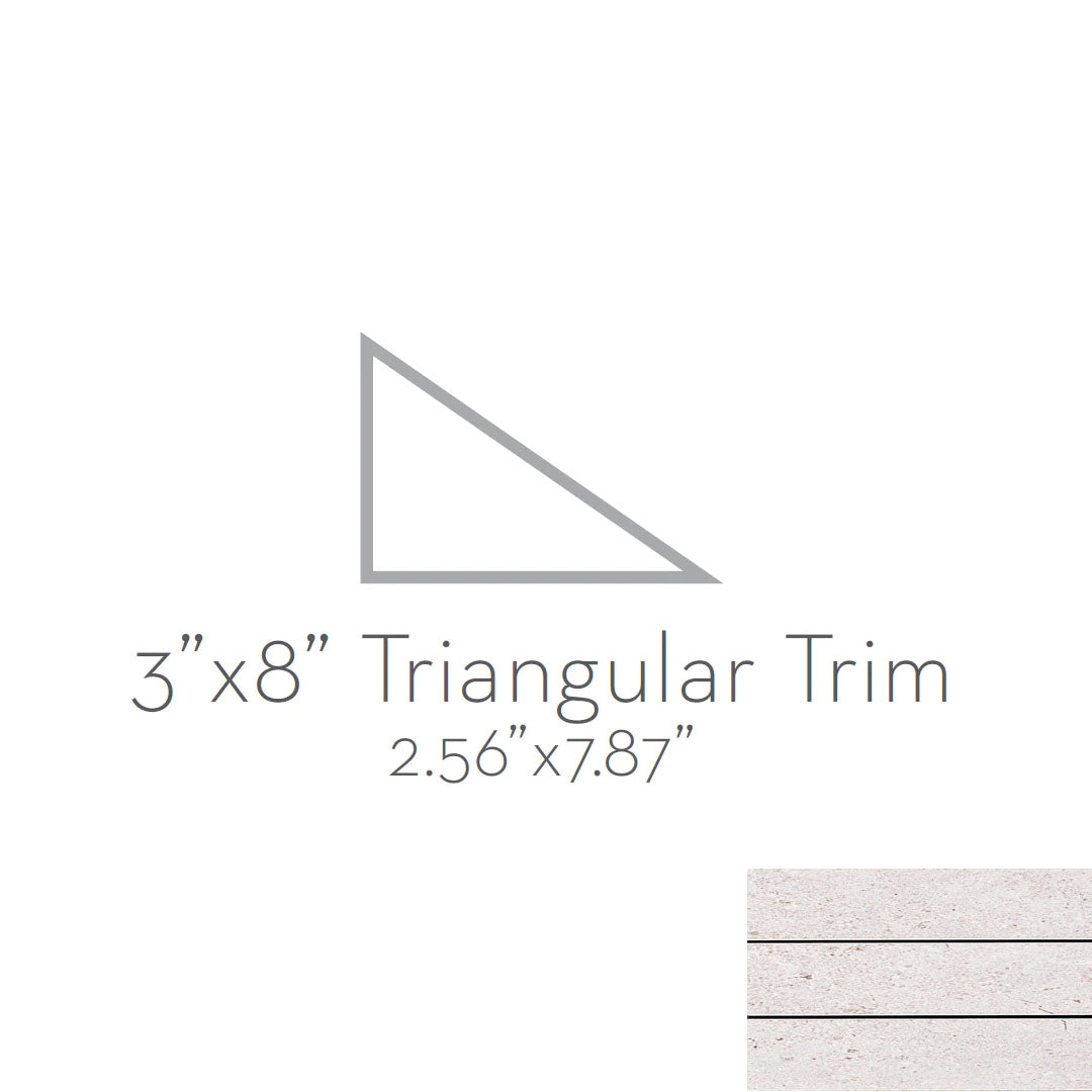 Emser Radiant 3" x 8" Matte Porcelain Angle Trim