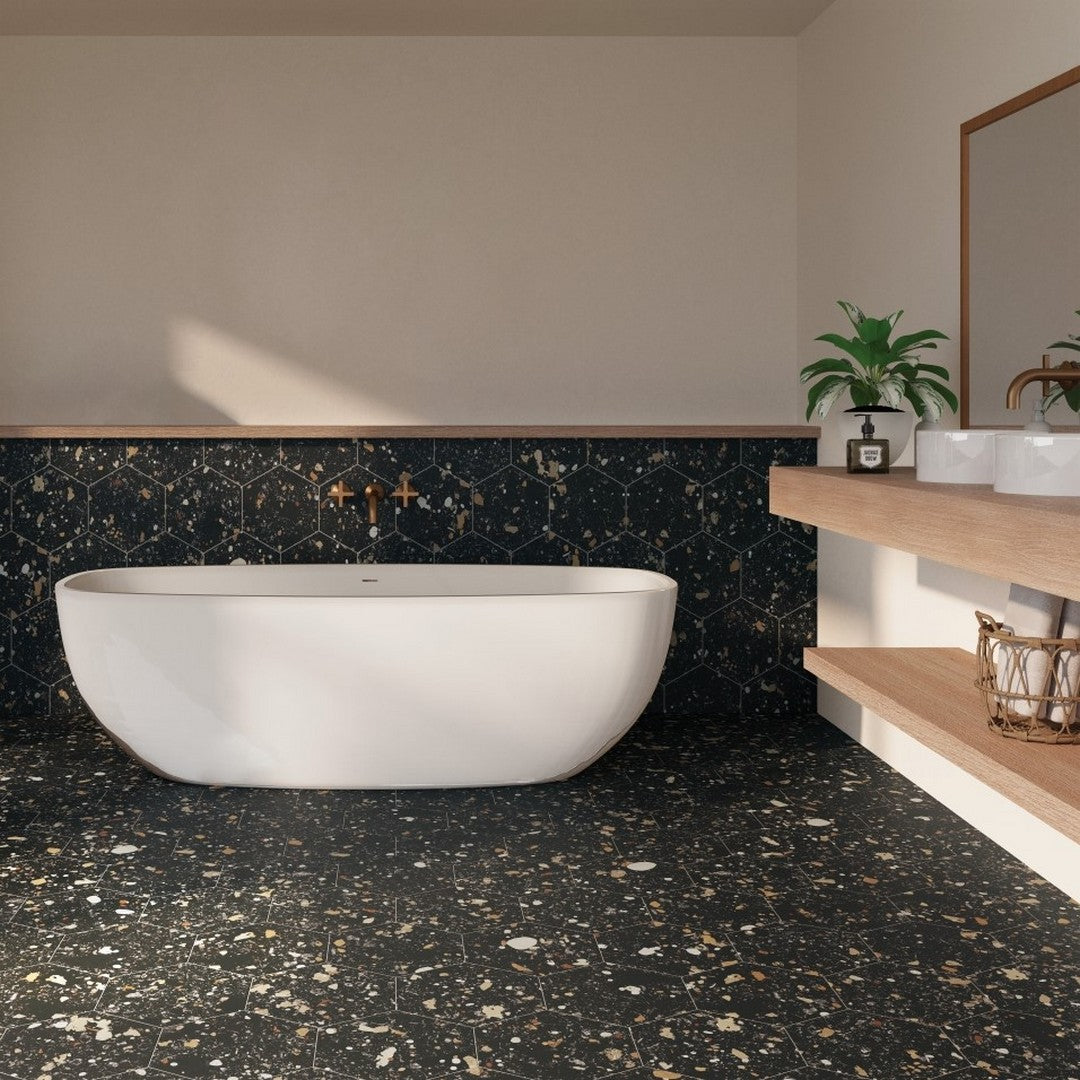 Emser-Tatsu-10-x-11-Satin-Hexagon-Porcelain-Wall-Tile-Noir