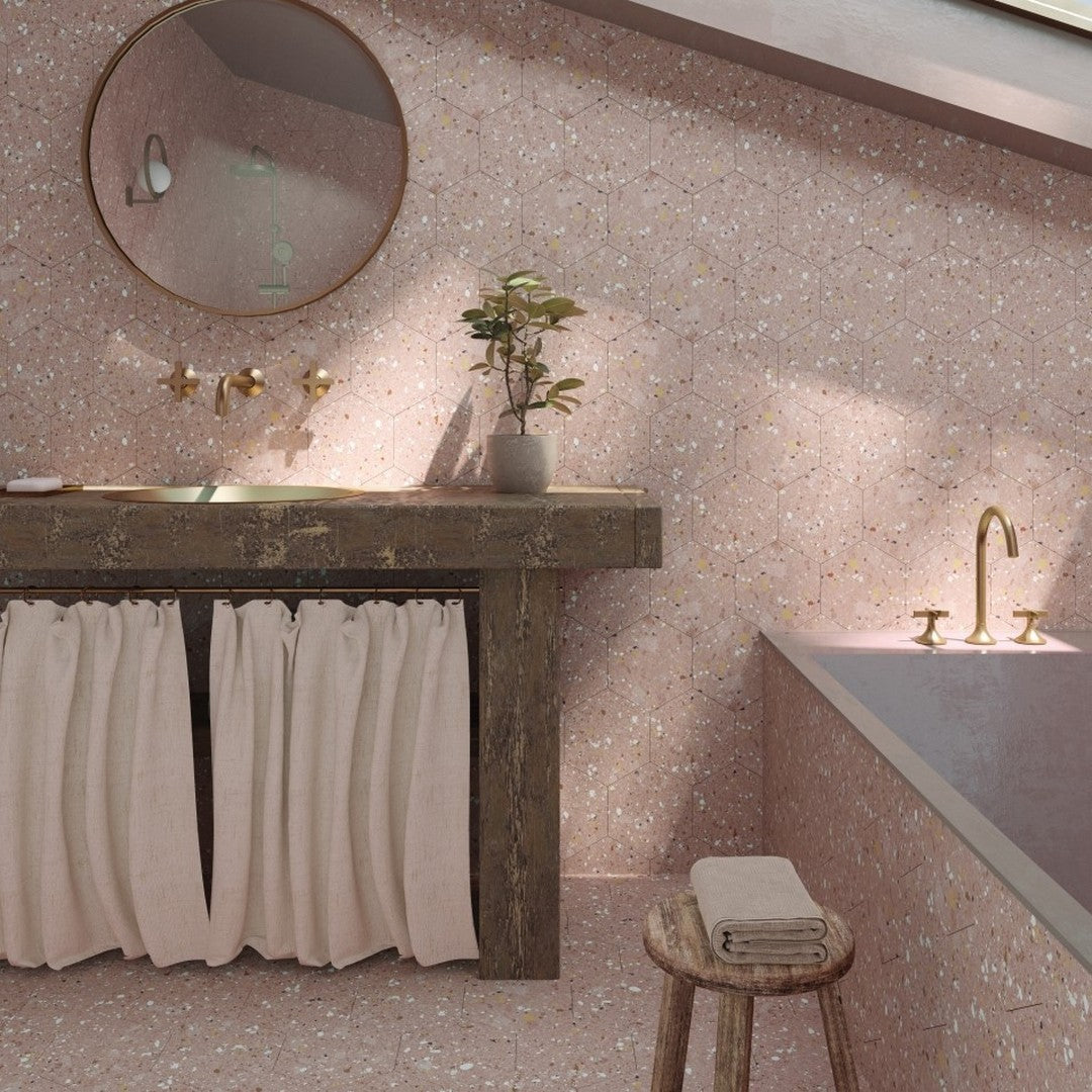 Emser-Tatsu-10-x-11-Satin-Hexagon-Porcelain-Wall-Tile-Rosa