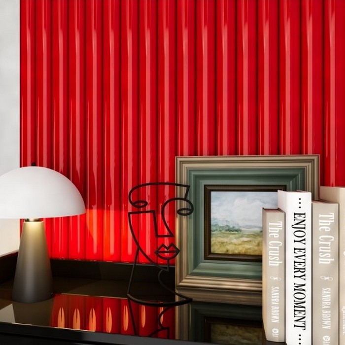 Emser-Plurify-2-x-39-Glossy-Bamboo-Ceramic-Wall-Tile-Red