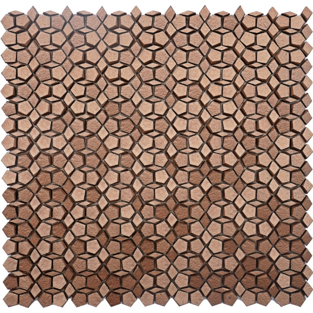 Emser Revify 12" x 12" Matte Resin & Natural Stone Penta Mosaic
