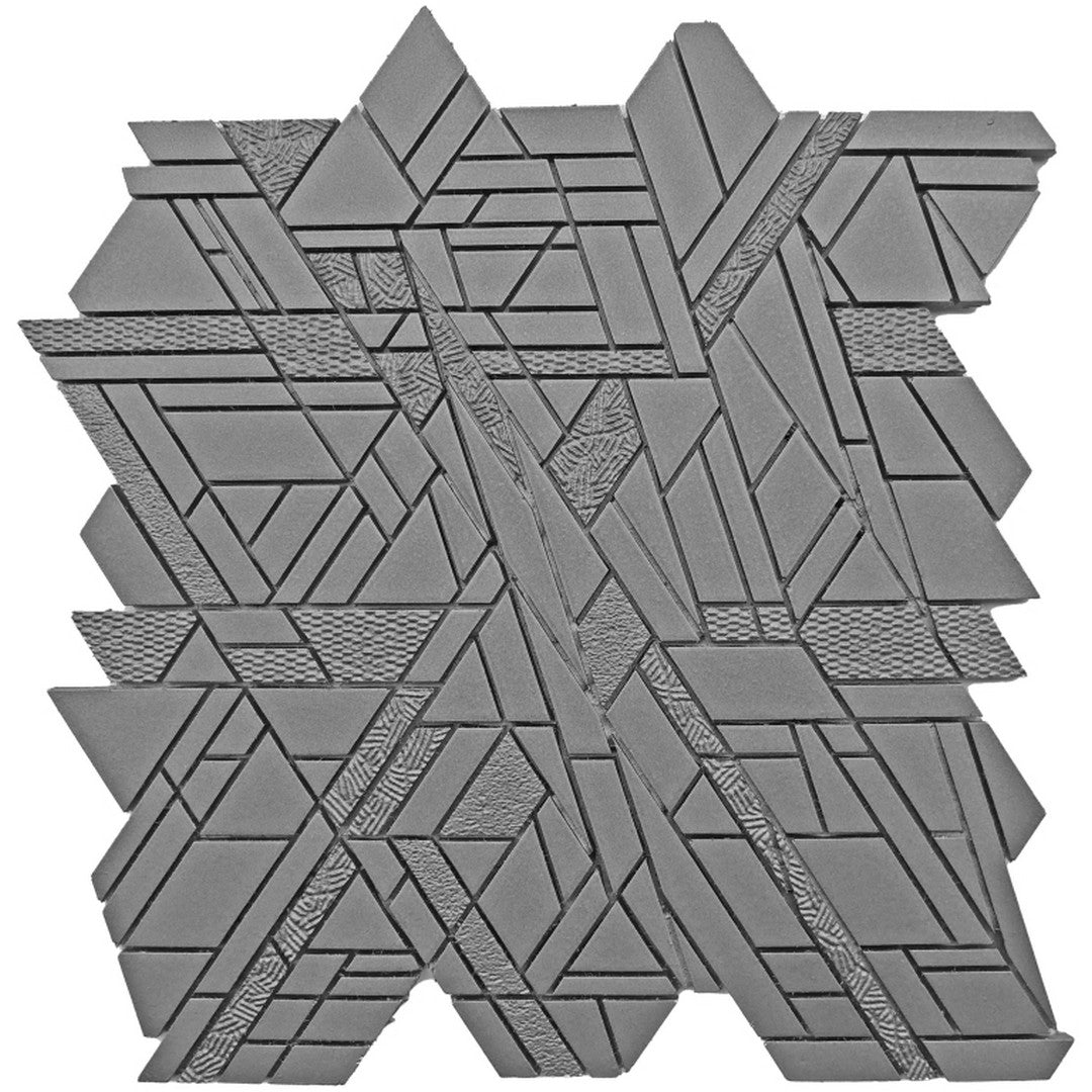Emser Revify 10" x 11" Matte Resin & Natural Stone Edge Mosaic