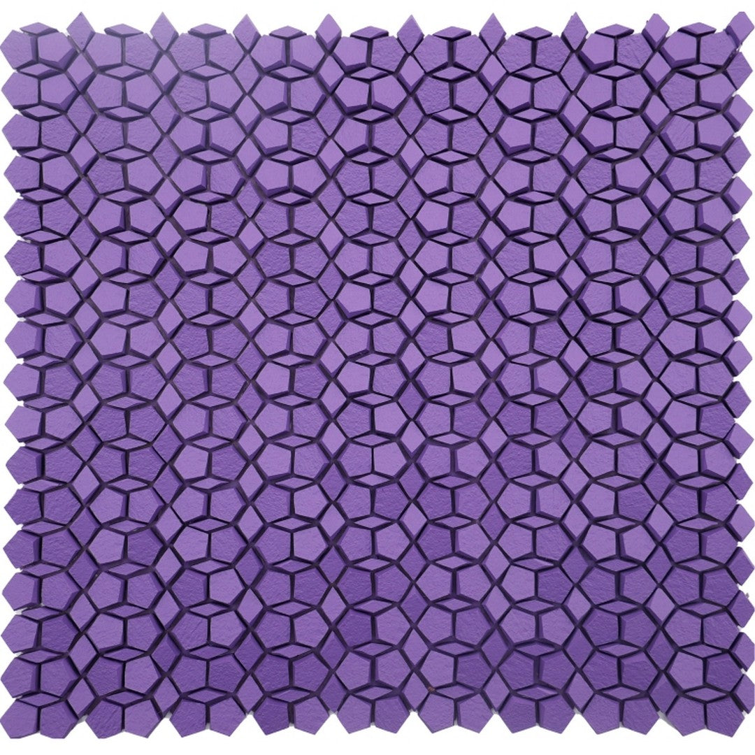 Emser Revify 12" x 12" Matte Resin & Natural Stone Penta Mosaic