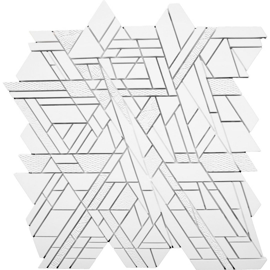 Emser Revify 10" x 11" Matte Resin & Natural Stone Edge Mosaic