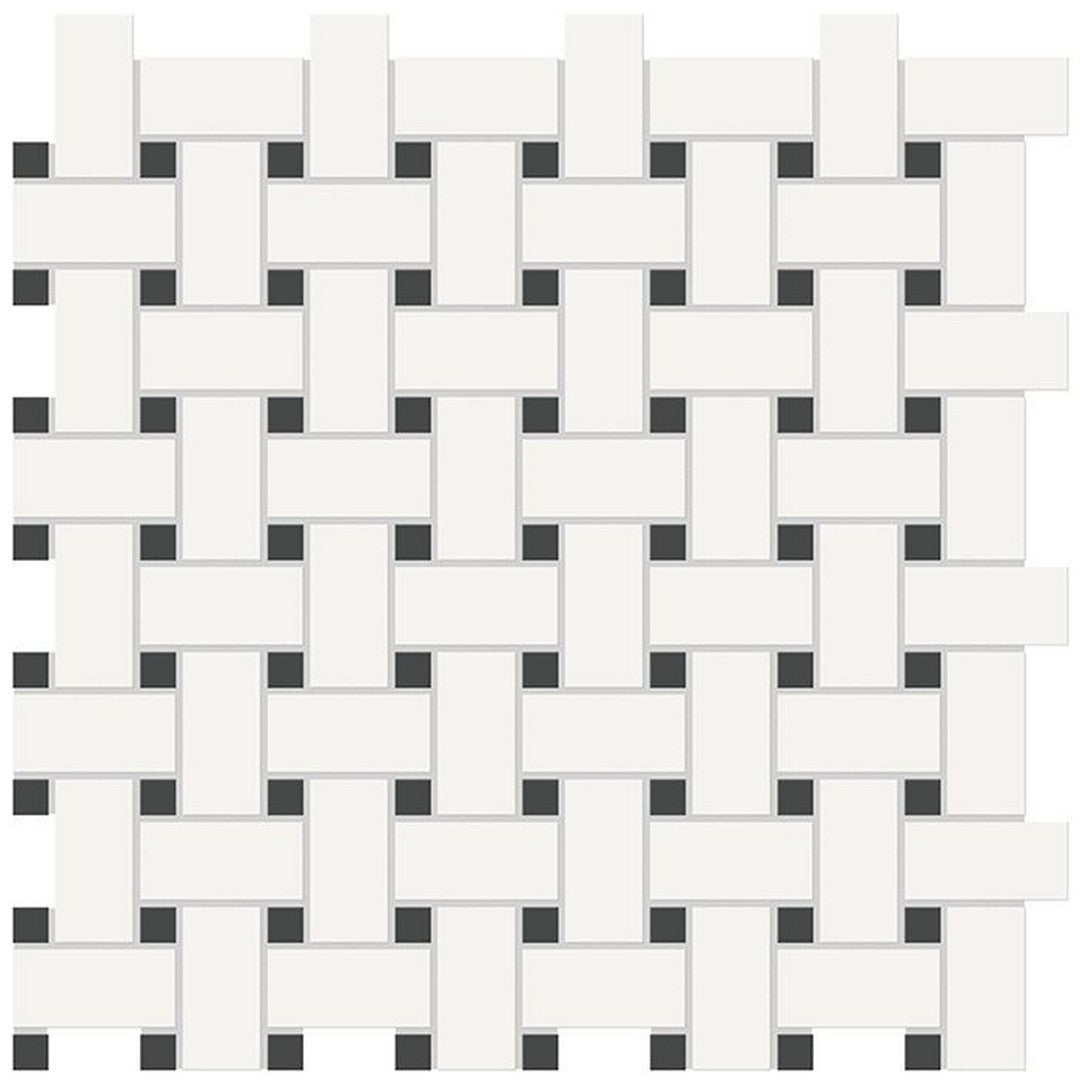 Florida Tile Soho 12" x 12" Basketweave Matte Porcelain Mosaic