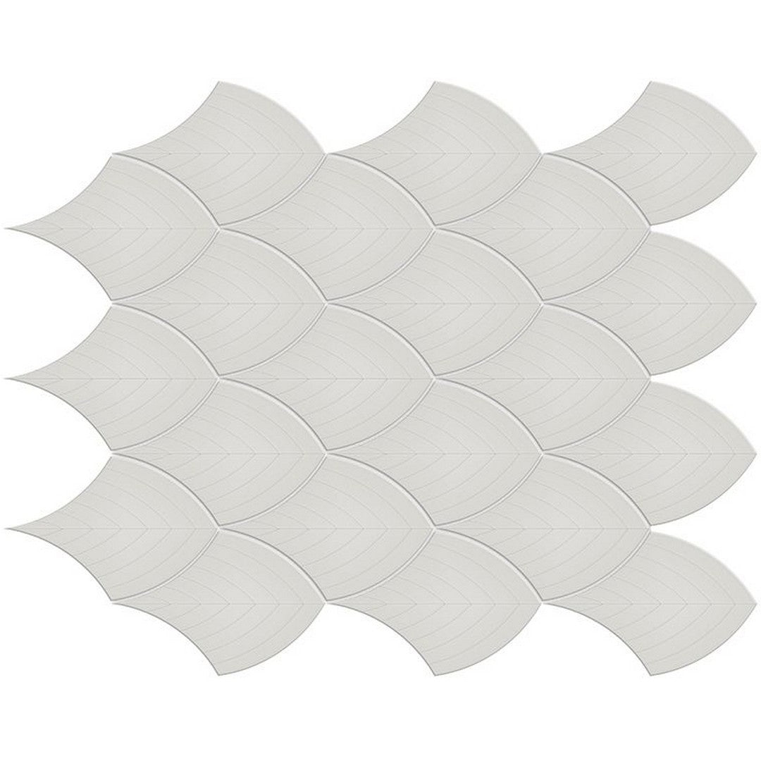 Florida Tile Soho 11" x 13" Glossy Scallop Porcelain Mosaic