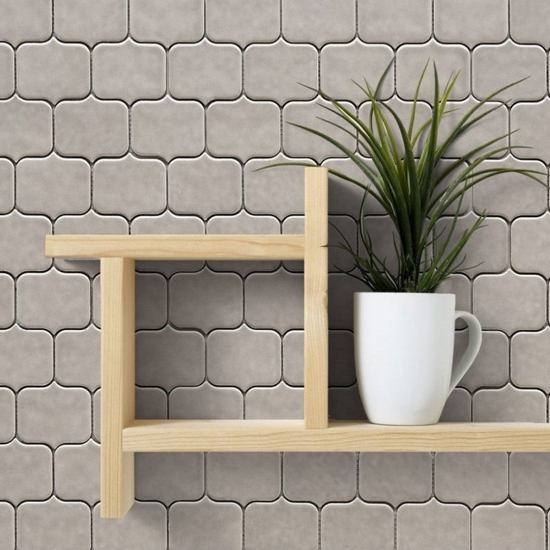 Crossville-Horizon-11-x-11-Glossy-Short-Arabesque-Porcelain-Mosaic-Pewter