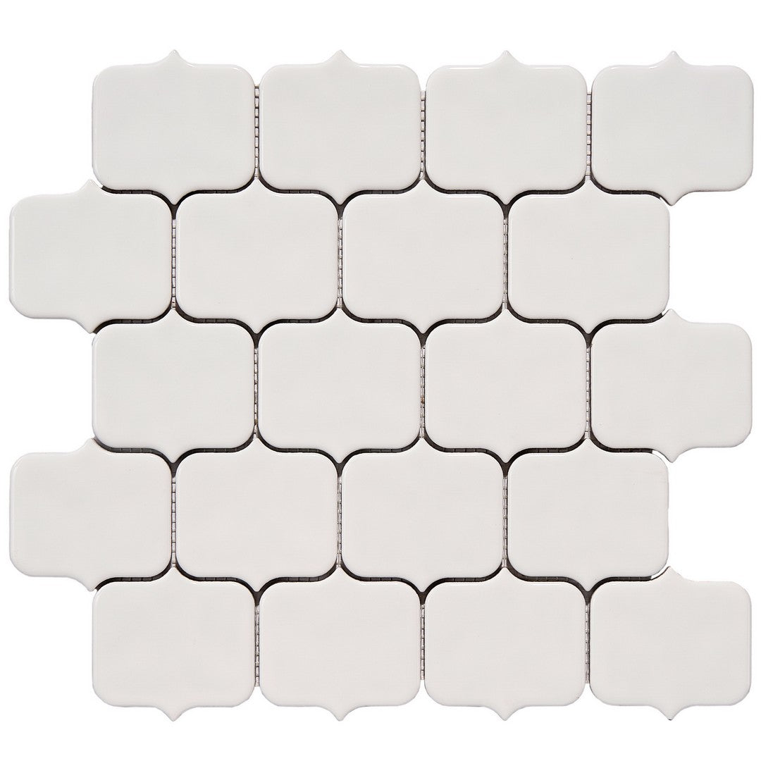 Crossville Horizon 11" x 11" Glossy Short Arabesque Porcelain Mosaic