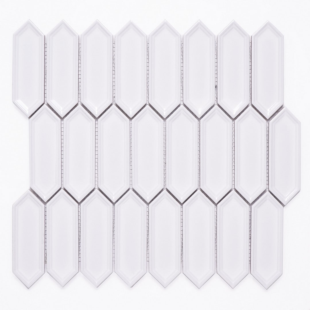 Crossville Sophia 12" x 12" Glossy Small Picket Porcelain Mosaic